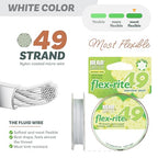 The Beadsmith Flex-Rite Beading Wire - 49-Strand Nylon-Coated Stainless-Steel Wire, 0.018" (0.45 mm) Dia, White, 30 ft Spool, Necklace & Bracelet String, for Jewelry Making Supplies - color: White, size: .018” Dia - 30 Ft