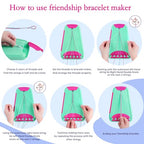 Rdfmy Friendship Bracelet Making Kit for Girls, Arts and Crafts Bracelets String Maker Kit for Kids Ages 8-12 Christmas Birthday Gifts Green - color: Green