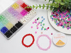 848PCS Crackle Glass Round Beads - 6mm 8mm 10mm Imitative Jade for Jewelry Making, Earrings, Necklaces, and DIY Crafts - size: 6mm 8mm 10mm Crackle