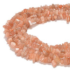 5-8mm Natural Sunstone Gemstone Chips Loose Beads Semi Precious for Jewelry Making DIY Handmade Craft Supplies 1 Strand per Bag Approxi 34" - color: Sunstone Chips