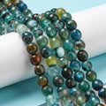 62pcs 6mm Natural Agate Beads Strands Faceted Round Small Loose Crystal Gemstone Bead Spacer for DIY Jewelry Making Accessories Dark Turquoise - color: Dark Turquoise