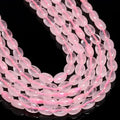 70pcs Natural Pink Quartz Stone Beads，4x6mm Egg Shape Loose Gemstone Beads for Jewelry Making Design Earring Necklace - color: pink quartz