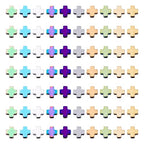 200 Pcs Hematite Cross Beads for Jewelry Making 3 mm Natural Hematite Beads Small Cross Crucifix Bracelet Charms Gemstone Round Loose Bead for Women Men Bracelet Jewelry Making - color: Hematite-Colorful