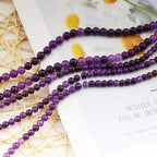 180Pcs Natural Amethyst Gemstone Beads Energy Healing Crystal Stone Round Loose Gemstone Stone Beads for Jewelry Making, DIY Bracelets Necklaces (Amethyst-6mm) - color: Amethyst-6mm