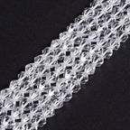 Clear Quartz 6mm Gemstone Triangle Faceted Round Loose Beads Strand 15.5" DIY Jewelry Making - color: Clear Quartz