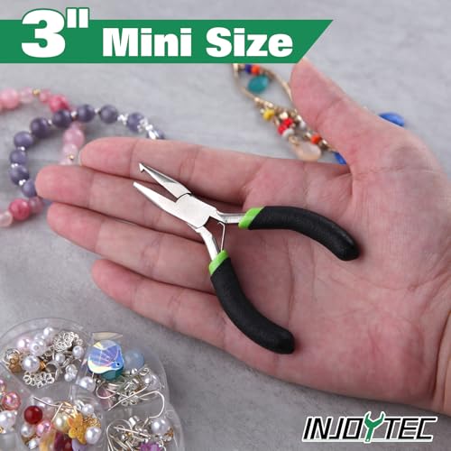Mini Split Ring Pliers Jewelry Pliers 3" Split Ring Tool Jump Ring Opener Split Keychain Pliers Opening Pliers for Jewelry Making Beading Crafting