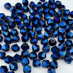 100pcs 8mm Bicone Crystal Glass Beads Faceted Bicone Crystal Beads Bulk Glass Spacer Beads for Bracelets Necklace Pendants Earrings DIY Jewelry Craft Making(Blue Light) - color: Blue Light, size: 8mm