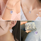 FASHEWELRY 6Pcs Alloy Rhinestone Flower Charms Pink Purple White Crystals Pendants Platinum Crafts Accessories with ABS Pearl Beads for Bracelet Necklace Earring Jewelry Making - color: Gradient Color Butterfly