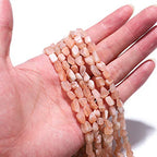 BEADIA Irregular Natural Sunstone Stone Loose Semi Gemstone Beads for Jewelry Making 5-8mm 38cm - color: Sunstone, size: 5-8mm 38cm