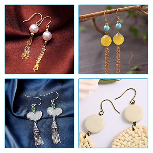 600pcs French Earring Hooks for Jewelry Making,Hypoallergenic Ear Wires Earring Hooks for DIY Craft Earring Making(6 Colors) - color: 600Pcs Gold,Silver,K Gold,White K,Ancient Cyan,Gun Black