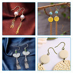 600pcs French Earring Hooks for Jewelry Making,Hypoallergenic Ear Wires Earring Hooks for DIY Craft Earring Making(6 Colors) - color: 600Pcs Gold,Silver,K Gold,White K,Ancient Cyan,Gun Black