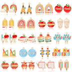 MARFOREVER Teacher Charms, 40Pcs/20 Pairs Student School Charms for Jewelry Making, Assorted Pencil Book Globe Enamel Charm Pendants for Bracelet Necklace Earrings Making Accessories - style: Teacher