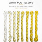Natural 100% Silk Thread, Handmade Embroidery Thread Silk Floss 8 Colors 110m Each (75) - color: 75