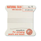 Griffin Bead Cord 100% Natural Silk White #1