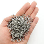 600 Pcs Jump Rings,304 Stainless Steel O Rings,10MM Open/Close Loop Contactors for Jewelry Making,DIY Crafts, Industrial Repair 1.2MM Thickness (16 Gauge) - size: 10MM