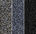 Miyuki Delica Seed Beads Bundle: Size 11/0, Matte Gray Black Collection - DB301, DB307, DB310-3 Tubes of 2" ea