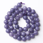 8mm 45pcs Natural Purple Angelite Stone Beads Lavender Gemstone Round Loose Beads for Jewelry Making DIY Bracelet Necklace Earrings - color: Purple Angelite Stone Beads, size: 8mm