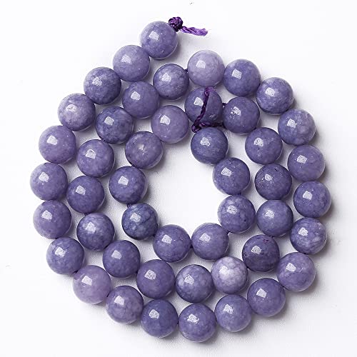 12mm 32pcs Natural Purple Angelite Stone Beads Lavender Gemstone Round Loose Beads for Jewelry Making DIY Bracelet Necklace Earrings - color: Purple Angelite Stone Beads, size: 12mm