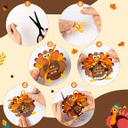 BeYumi Thanksgiving Bracelet Craft Kit - 24 Pack Fall DIY Thanks Letter Beads Friendship Bracelets with Turkey Gift Cards Thankful Craft Kit Party School Classroom Fun Activities for Kids Ages 6-12 - style: THANKS