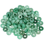 SUNYIK Green Aventurine Large Hole (6mm) Rondelle Loose Charms European Bead fits Bracelet,Jewelry Makings Pack of 20 - color: Green-Green Aventurine, size: 14x8mm