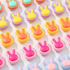 125pcs Acrylic Beads Colorful Rabbit Beads Rainbow Color Beads for Jewelry Making Handmade DIY Bracelet, Charms Keychain Craft Supplies (Rabbit) - color: rainbow rabbit