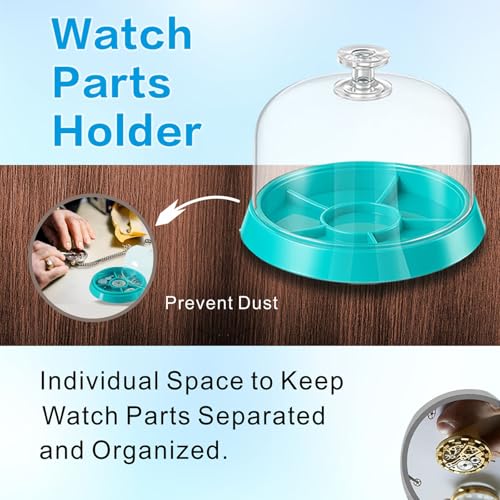 Watch Cleaning Kit includeing Watch Cleaning Putty, Dust-Proof Storage Cover, Dust Removal Air Blower, Watch Repair Tool, Organizer Small Parts and Jewelry Fittings
