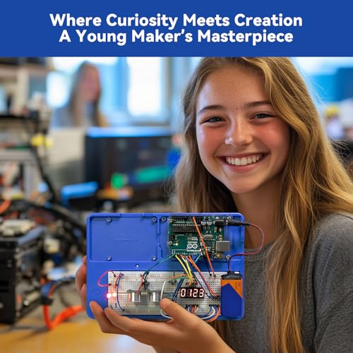 SunFounder Inventor Lab Starter Kit with Original Arduino Uno R3 REV3 Multimeter 34 Projects 40+Video Courses RAB Breadboard Holder Battery, RoHS Compliant, for Beginners & Engineers