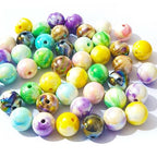 Mixed Lots Shiny AB Color Acrylic Bead DIY Beading Hairband Bracelets Necklace Craft Embelishment (Mixed Colors-Milk) - color: Mixed Colors-milk