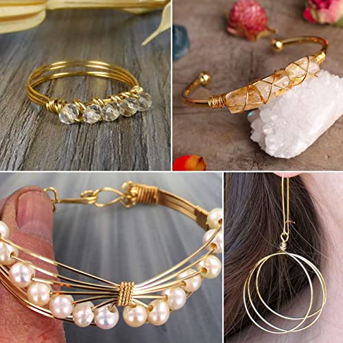 Pandahall 26.3 Feet Tarnish Resistant Copper Wire 20 Gauge Jewelry Beading Craft Wire for Jewelry Making (Golden)