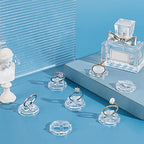 AHANDMAKER 30 Pc Acrylic Ring Display Holder - Transparent Ring Showcase for Selling, Wedding & Home Retail Showcase, Round - style: Round