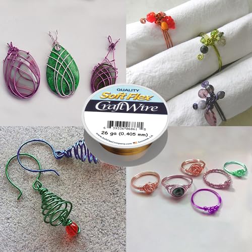 BeadHobby Soft Flex 26 Gauge Craft Wire - 27 Meters - Jewelry Wire with Tarnish Resistant Silver Plating - style: Bronze