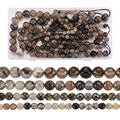 Cheriswelry 177pcs 6-12mm Round Natural Dragon Veins Agate Beads Loose Spacer Ball Beads 1mm Hole Gemstone Crafting Beads for DIY Earring Bracelet Necklace Jewelry Making - color: Natural Dragon Veins Agate