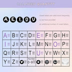 Amaney 1600pcs Black Letter Beads 4x7mm Round Acrylic Alphabet A-Z Number Star Smiley Beads and Heart Pattern for Jewelry Making - color: Black&heart, size: 7x4mm