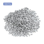 uxcell 1400Pcs Glass Bugle Beads, 1.5x1.5mm Tube Mini Loose Glass Seed Spacer Bead for DIY Earrings Necklaces Bracelets Jewelry Making (Electroplating White K) - color: Electroplating White K, size: 1.5x1.5mm