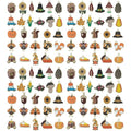 Sailanzi 27pcs Alloy Enamel Thanksgiving Series Turkey Pumpkin Mushroom Leaves Pendant Jewelry Making DIY Keychain Earrings Pendant Various Design Charms for Jewelry Making Bracelets Necklace (SN821) - color: SN821