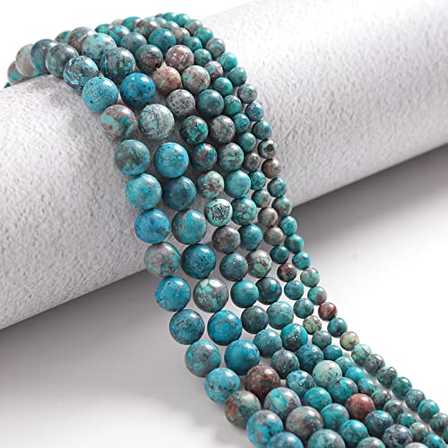 45pcs 8mm Natural Stone Beads American Turquoise Beads Energy Crystal Healing Power Gemstone for Jewelry Making, DIY Bracelet Necklace - color: American Turquoise, size: 8mm