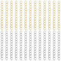 100 PCS Chain Extender for Jewelry Making Bracelet Extender Silver and Gold Tail Extension Chain Removable Necklace Extension Chains for Jewelry Making, Anklets - color: Gold, Silver