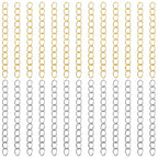 100 PCS Chain Extender for Jewelry Making Bracelet Extender Silver and Gold Tail Extension Chain Removable Necklace Extension Chains for Jewelry Making, Anklets - color: Gold, Silver