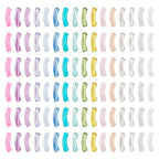 Spritewelry 160 pcs Acrylic Curved Tube Beads for Bracelets Making Chunky Bangle Bamboo Tube Beads Transparent Long Noodle Curved Beads for Jewelry Making Friendship DIY Crafts - color: Clear