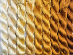 100% Nature Mulberry Handmade Embroidery Silk Thread Woven Jewelry Accessory Artificial Flowers Cross Stitch Floss DIY Sewing Kits 9 Gradient Colors 22m Each (46) - color: 46