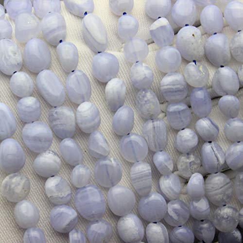 MJDCB Natural Irregular Shape Stone Beads 6-8mm Blue Lace Agate Gemstone Energy Cured for Jewelry Making Necklaces - color: Blue Lace Agate