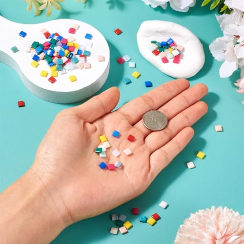 Pandahall 360Pcs 2-Hole Tila Acrylic Seed Beads - 12 Colors, Opaque Loose Spacer Beads 5.2x5.2mm for Jewelry Making - color: Mix 12 Colors, 360pcs