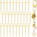 Hzopcw 30pcs Gold Keychain Making Kit, Key Ring Swivel Snap Hook Chains, Extender Keychain Bag Charm Kits for DIY Crafts Jewelry Making Handbag Purses- A Style - color: Gold-30pcs-A Style