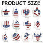 BEUNITONE Diamond Art Earring Making Kit for Adults, American Style Patterns DIY Jewellery Supplies with 12 Designs, Crystal Beads and Ear Hooks for Handmade Craft Gift - style: America