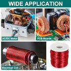 MECCANIXITY 20 AWG Magnet Wire, 20 Gauge Enameled Copper Wire, 1 Lb Magnetic Coil Wire for Transformer, Motor, Electric, 155C(311F) - size: 20 AWG