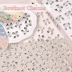 60 Pcs Alloy Silver Bow Bowknot Charms, Silver Bow Tie Pendant Charms Bulk for Jewelry, Bowknot Pendants Earring Charm Necklace Bracelets DIY Crafts Supplies - color: Set-1