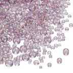 MECCANIXITY 15/0 11/0 8/0 6/0 Glass Seed Beads 1.5mm/2mm/3mm/4mm Loose Seed Beads for Jewelry Earring Bracelet Craft Making, 5888PCS, Korean Purple - color: Korean Purple