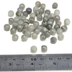 BEADIA Natural Spectrolite Flat Cut Round Drum Stone 8mmx7mm Loose Semi Gemstone Beads for Jewelry Making 38cm - color: Spectrolite