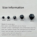 1310pcs Bicone Crystal Glass Beads 2mm 3mm 4mm 6mm 8mm Faceted Crystal Spacer Beads for Bracelets Necklace Pendants Earrings DIY Jewelry Craft Making(Black) - color: Black