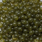 200PCS Glass Beads 8mm Glass Beads for Bracelets Necklaces Jewelry Making DIY Crafts (Olive Green) - color: 7Olive Green